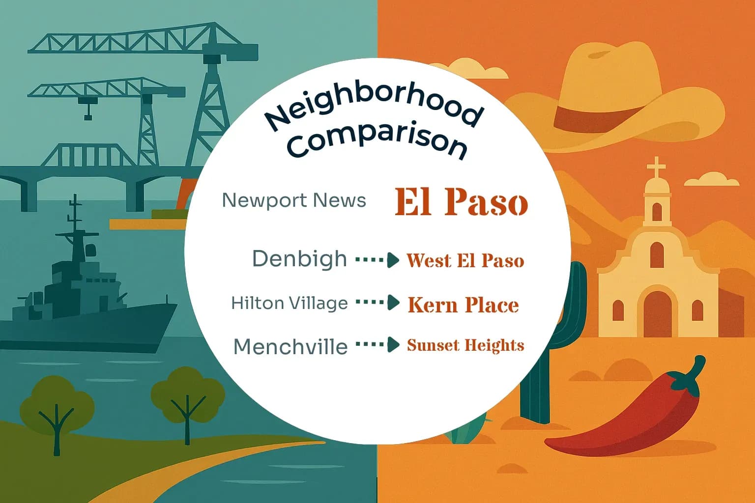 Newport News vs El Paso Neighborhood Comparison