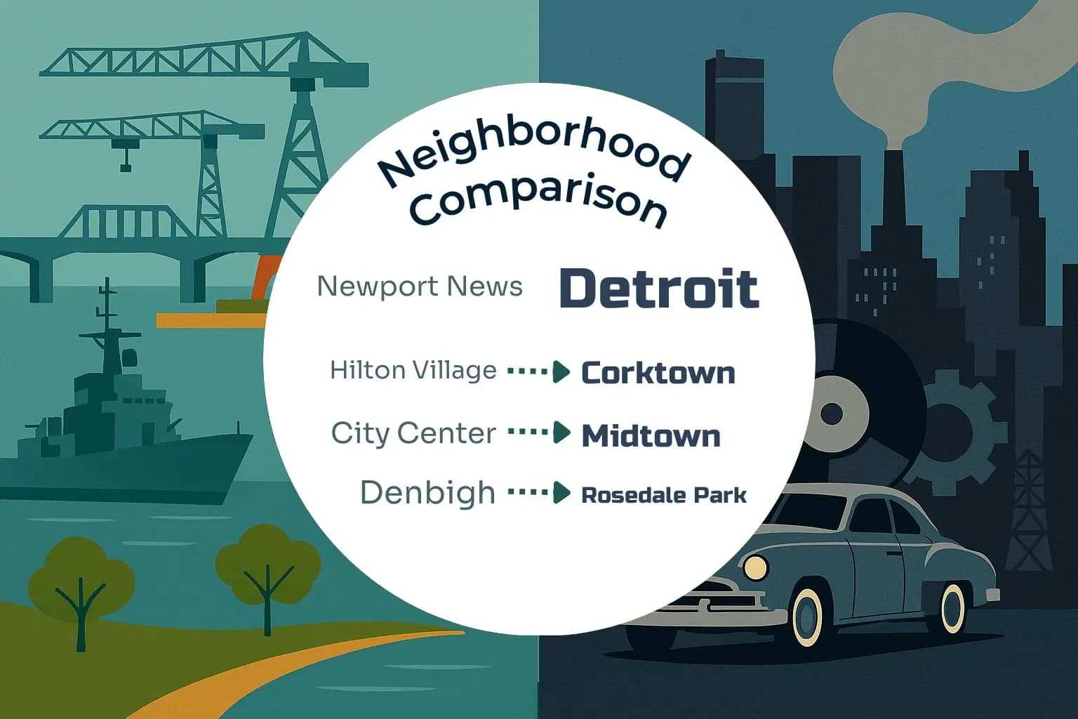 Newport News vs Detroit Neighborhood Comparison