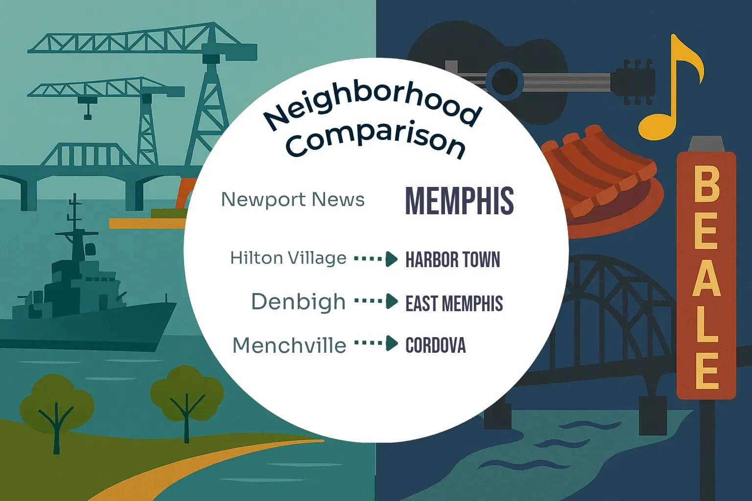Newport News vs Memphis Neighborhood Comparison