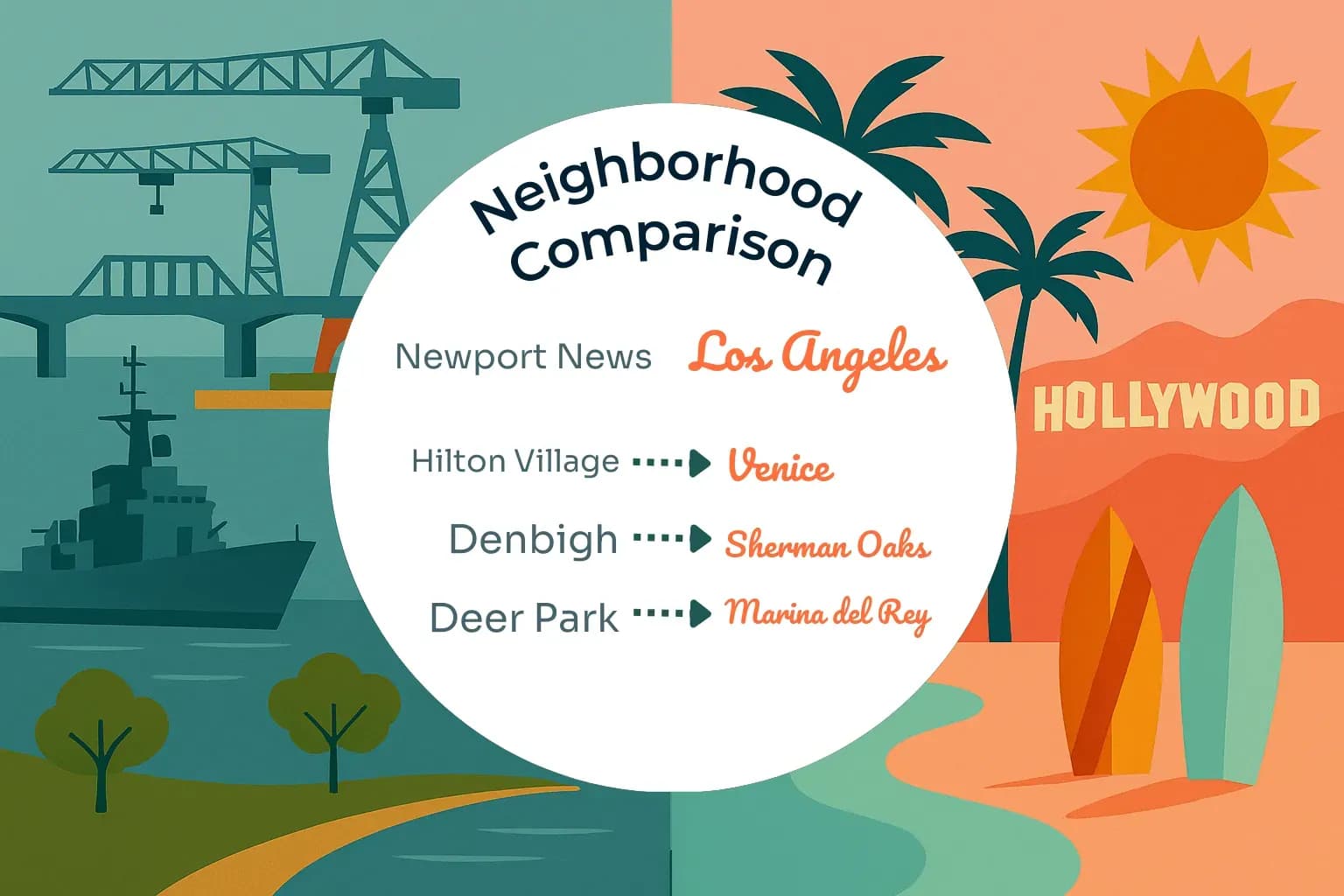 Newport News vs Los Angeles Neighborhood Comparison