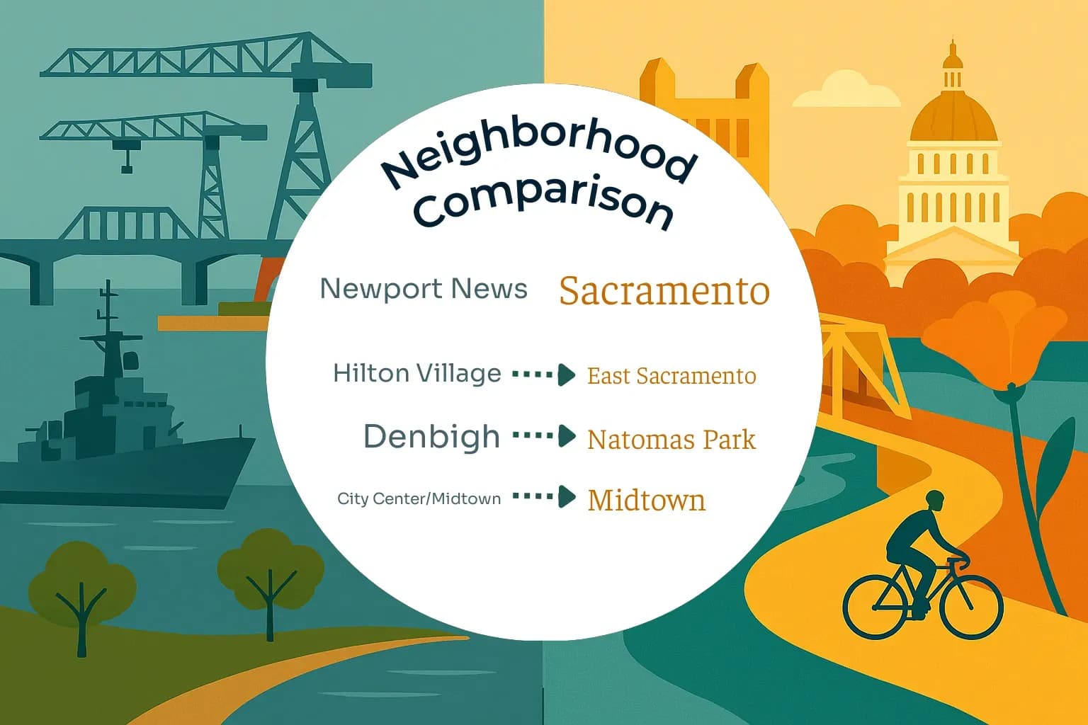 Newport News vs Sacramento Neighborhood Comparison