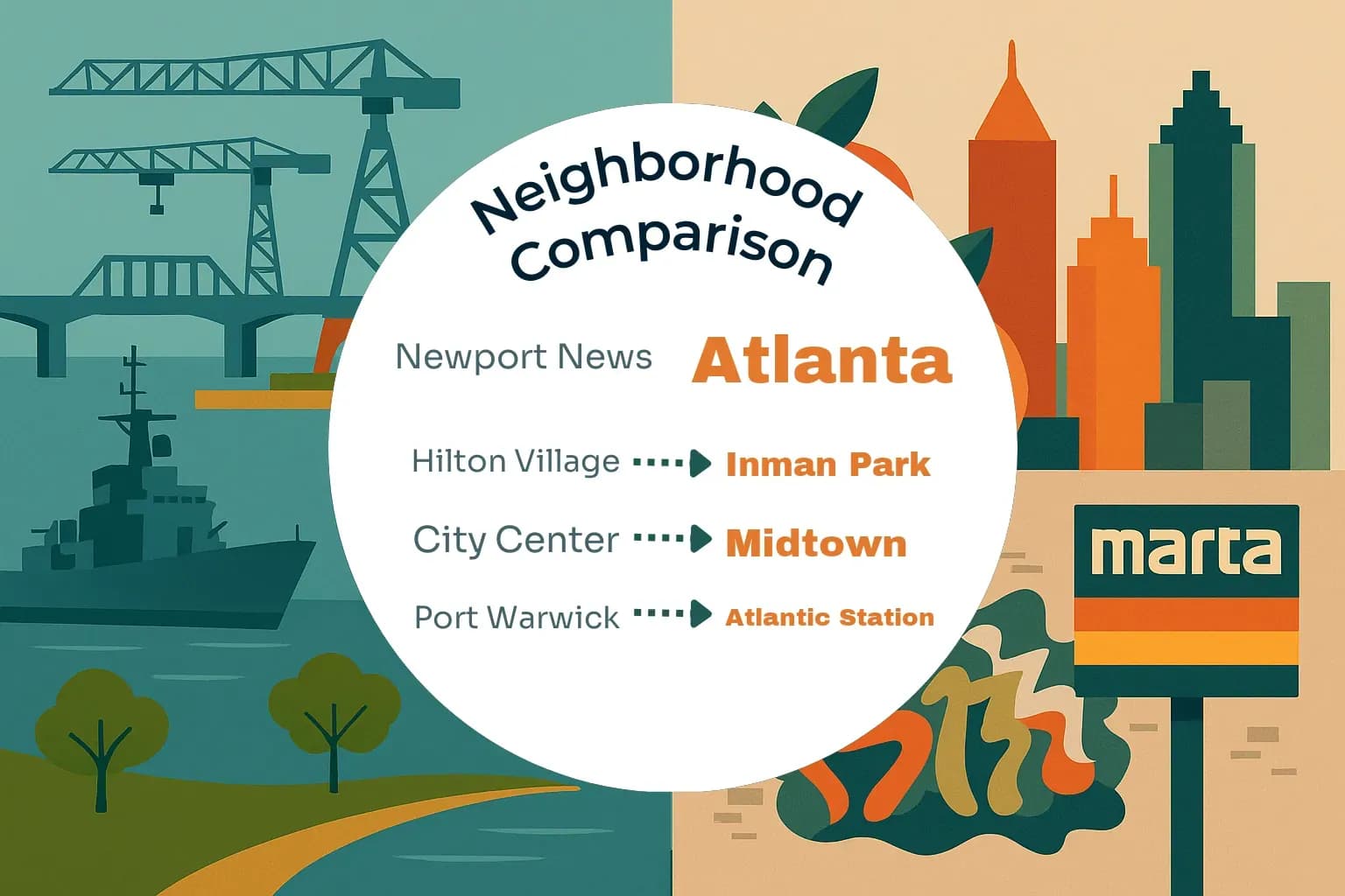 Newport News vs Atlanta Neighborhood Comparison