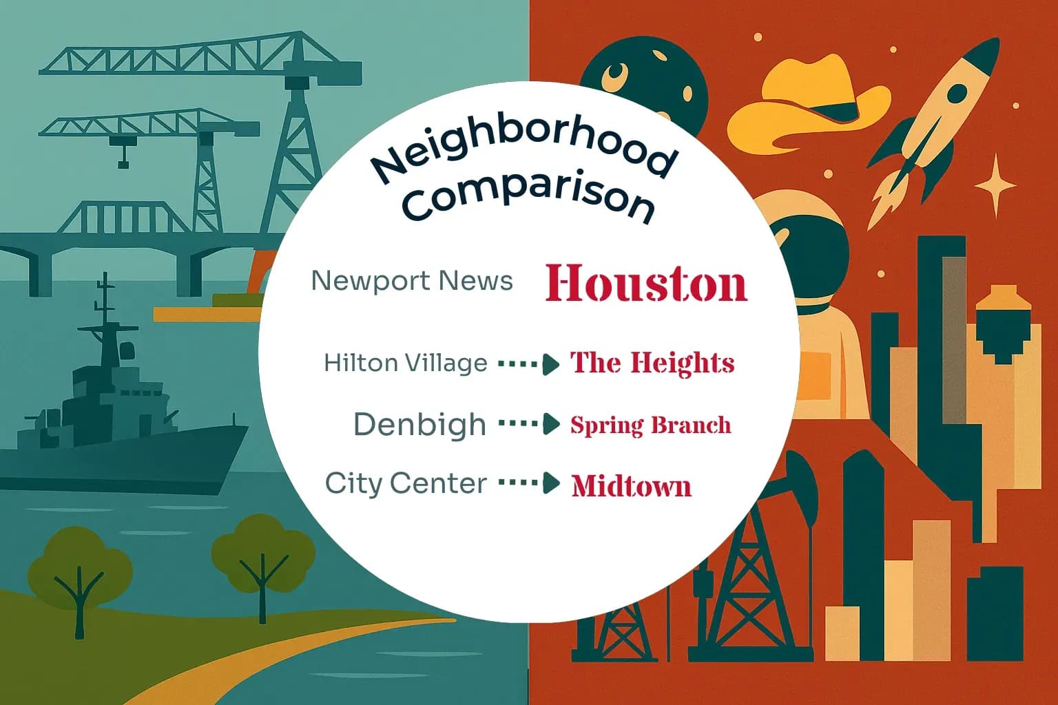 Newport News vs Houston Neighborhood Comparison