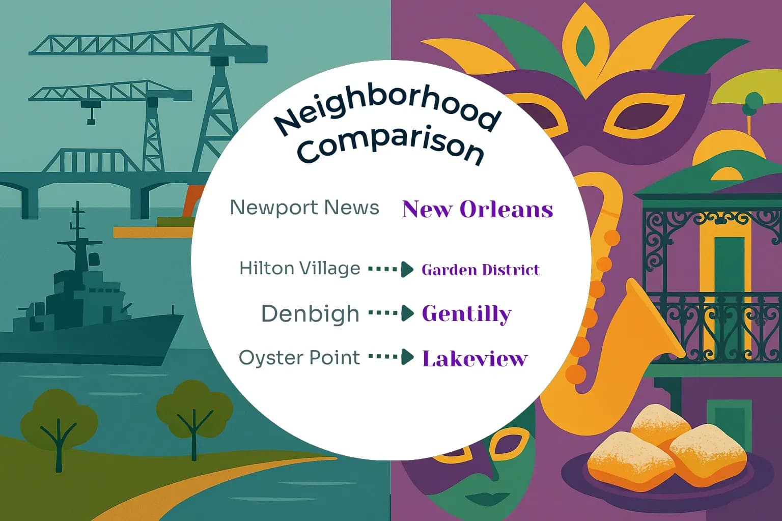 Newport News vs New Orleans Neighborhood Comparison