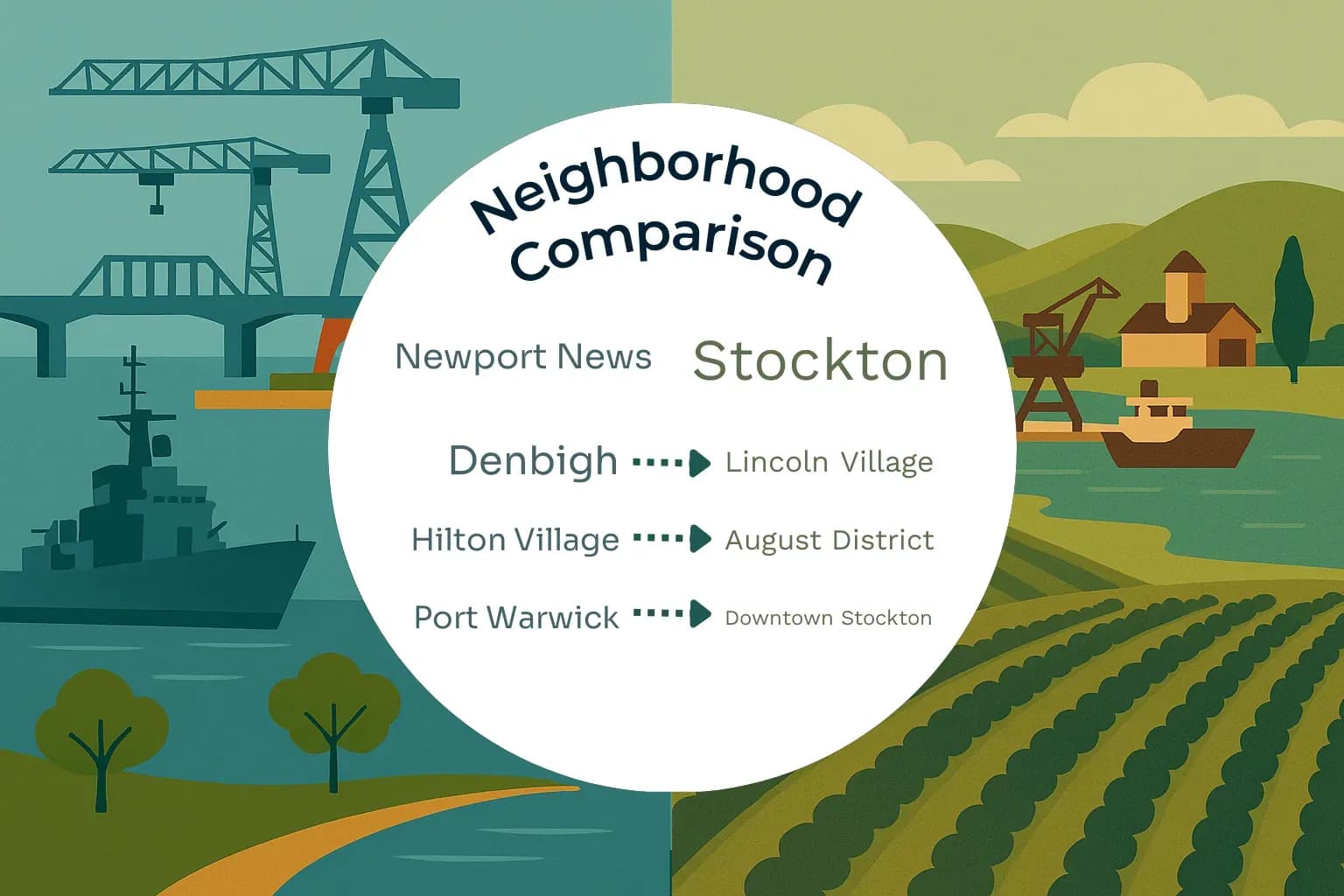 Newport News vs Stockton Neighborhood Comparison