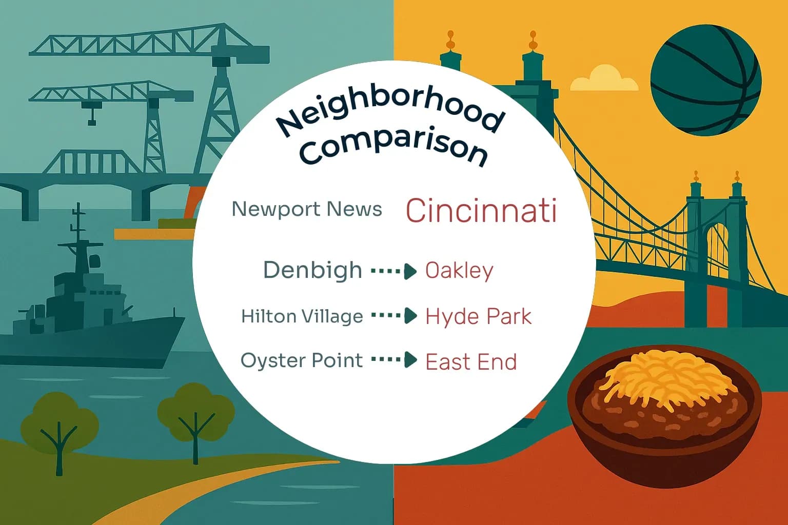 Newport News vs Cincinnati Neighborhood Comparison