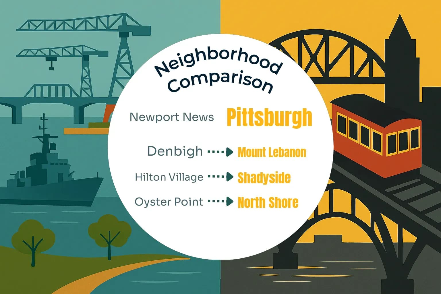 Newport News vs Pittsburgh Neighborhood Comparison