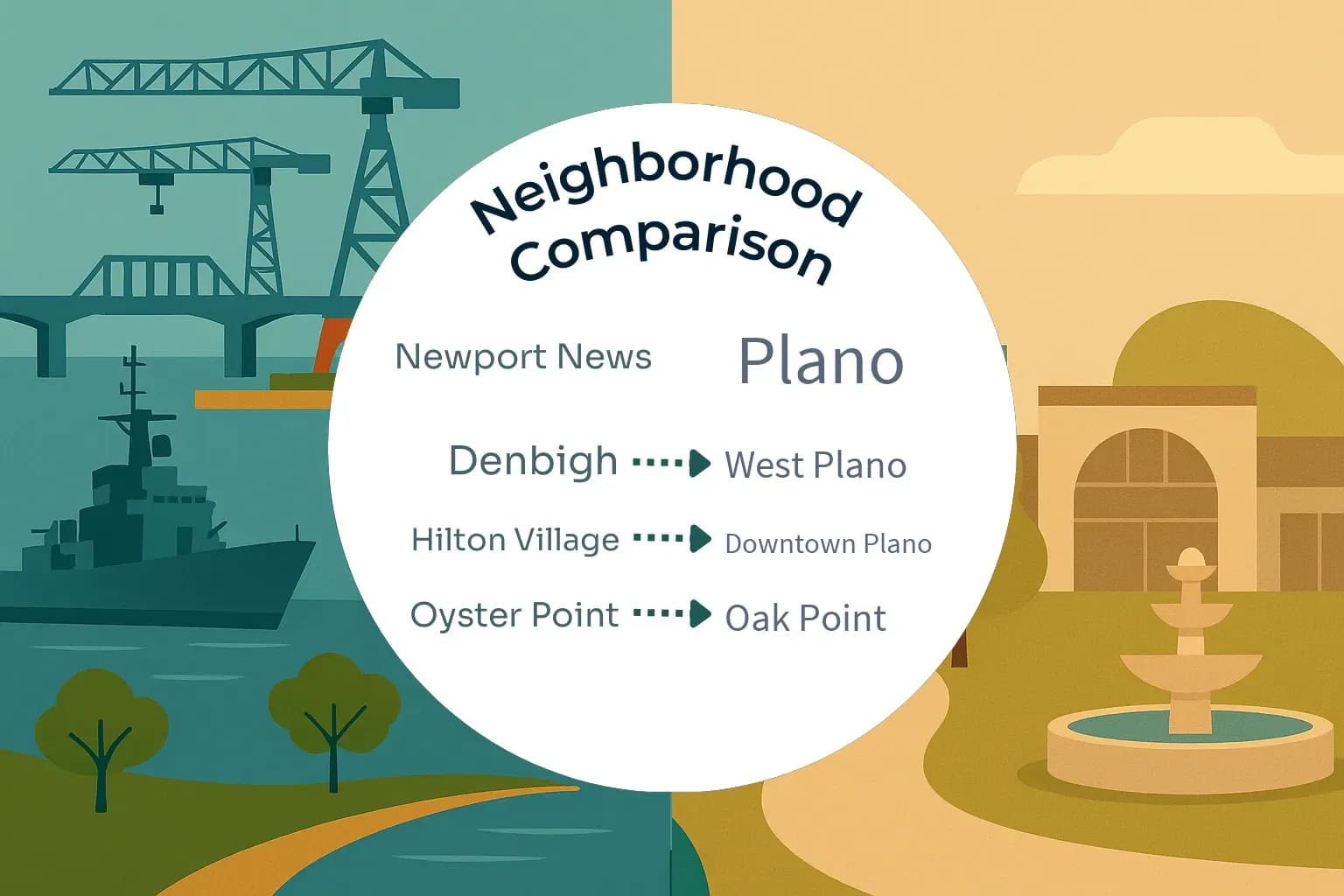 Newport News vs Plano Neighborhood Comparison