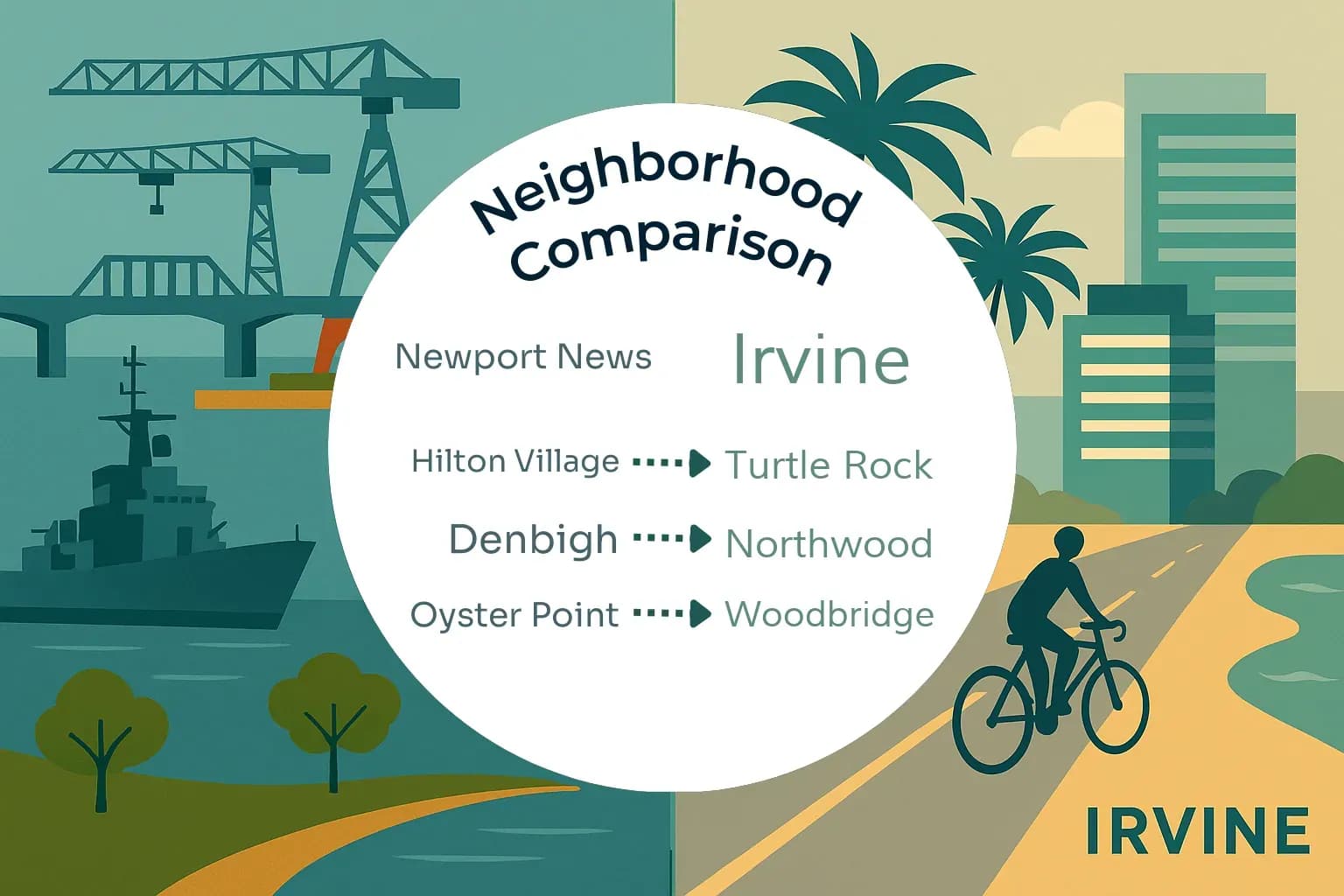 Newport News vs Irvine Neighborhood Comparison