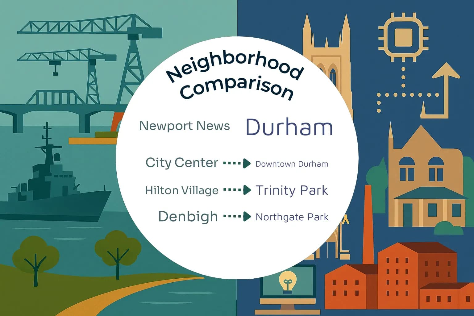 Newport News vs Durham Neighborhood Comparison