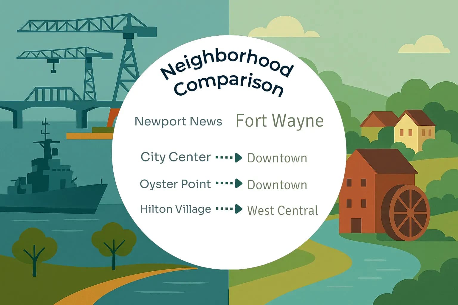 Newport News vs Fort Wayne Neighborhood Comparison