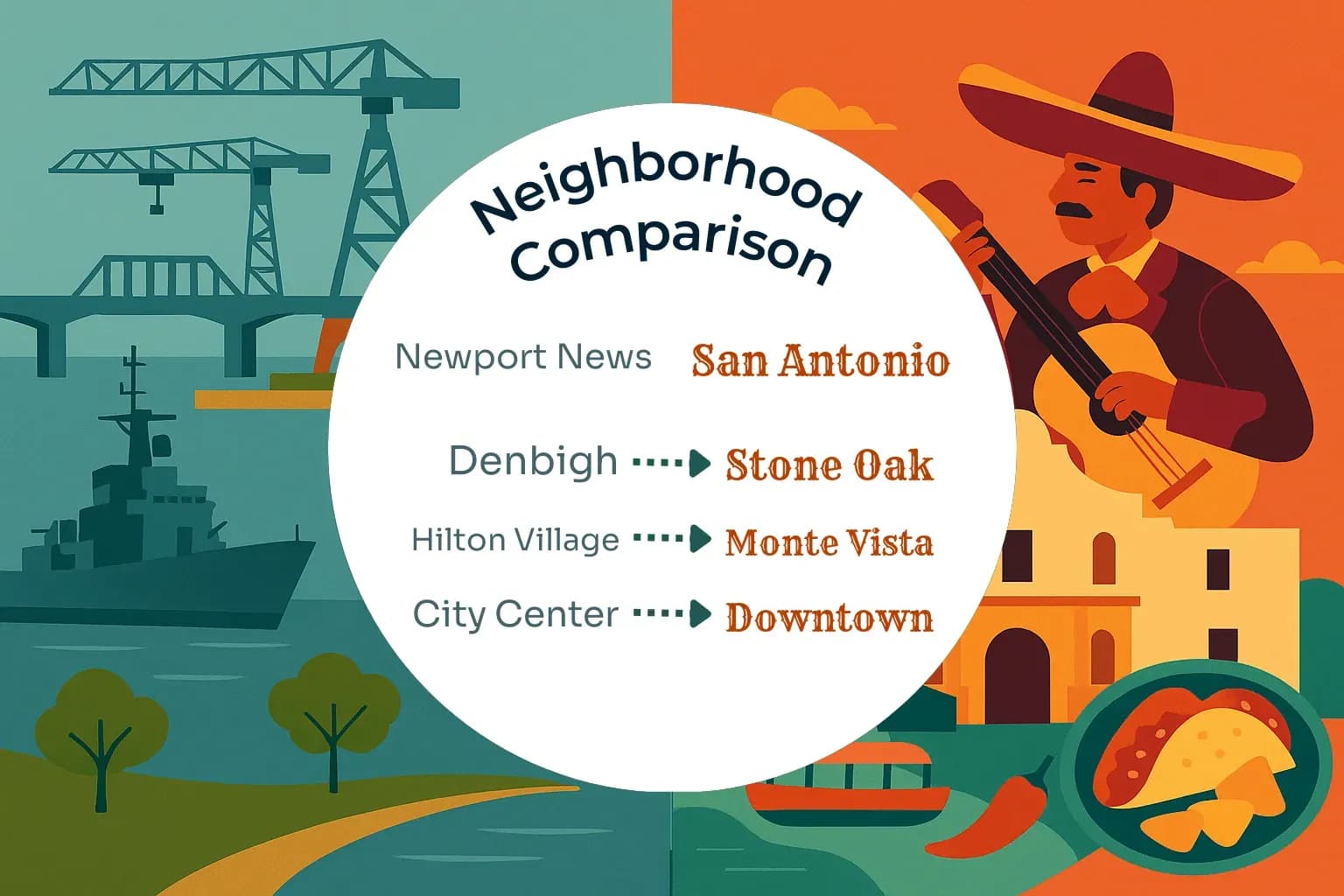 Newport News vs San Antonio Neighborhood Comparison