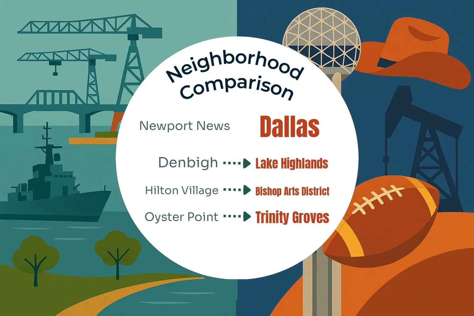 Newport News vs Dallas Neighborhood Comparison