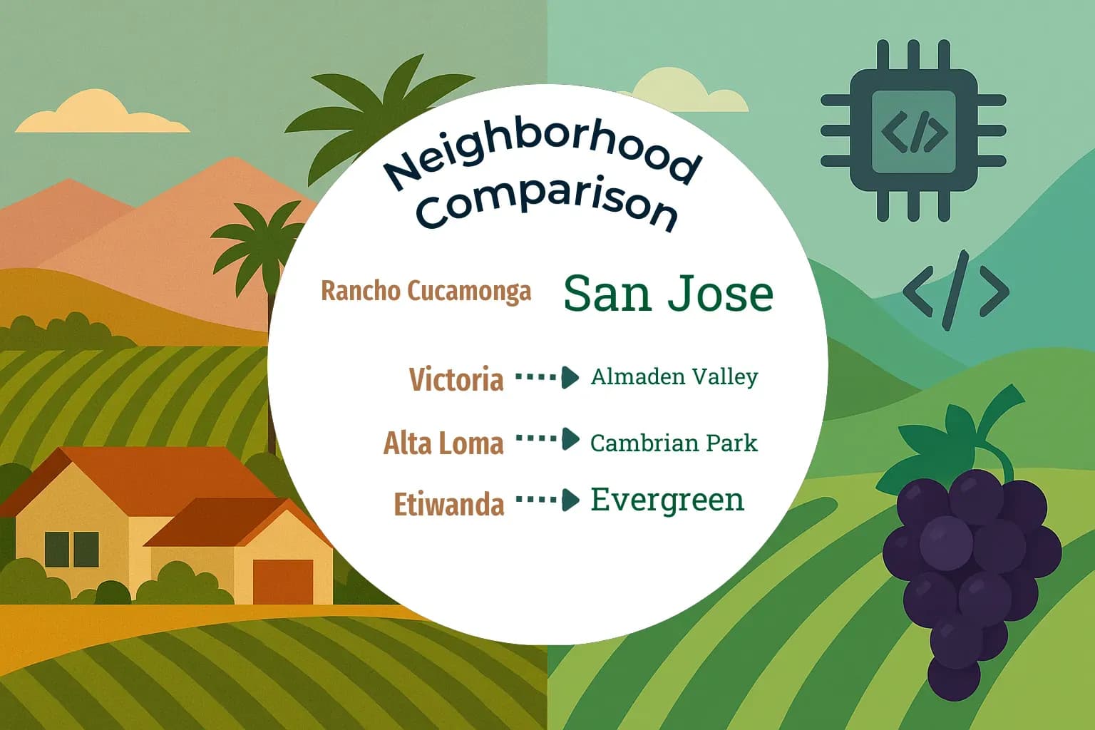 Rancho Cucamonga vs San Jose Neighborhood Comparison