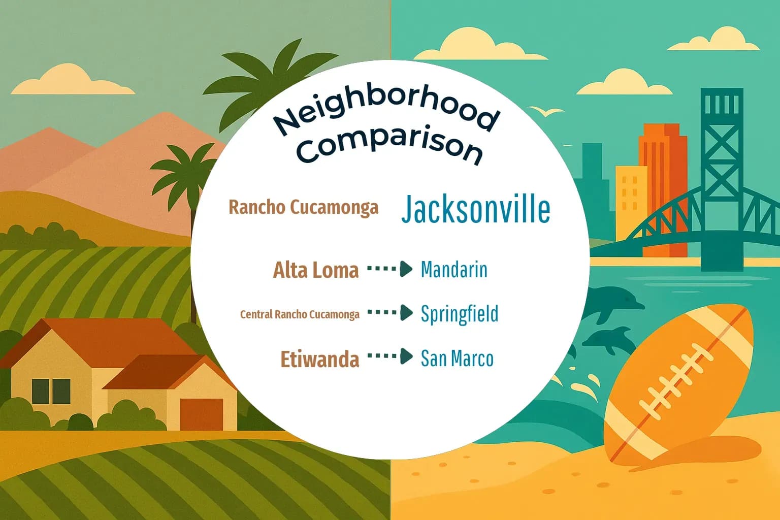 Rancho Cucamonga vs Jacksonville Neighborhood Comparison