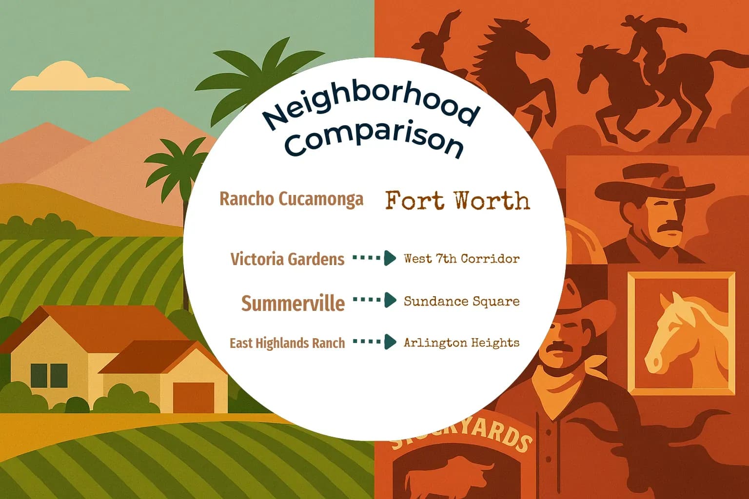 Rancho Cucamonga vs Fort Worth Neighborhood Comparison