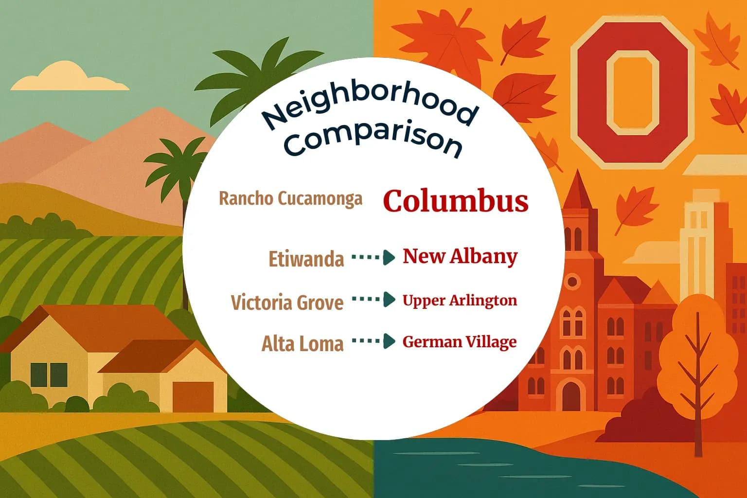Rancho Cucamonga vs Columbus Neighborhood Comparison