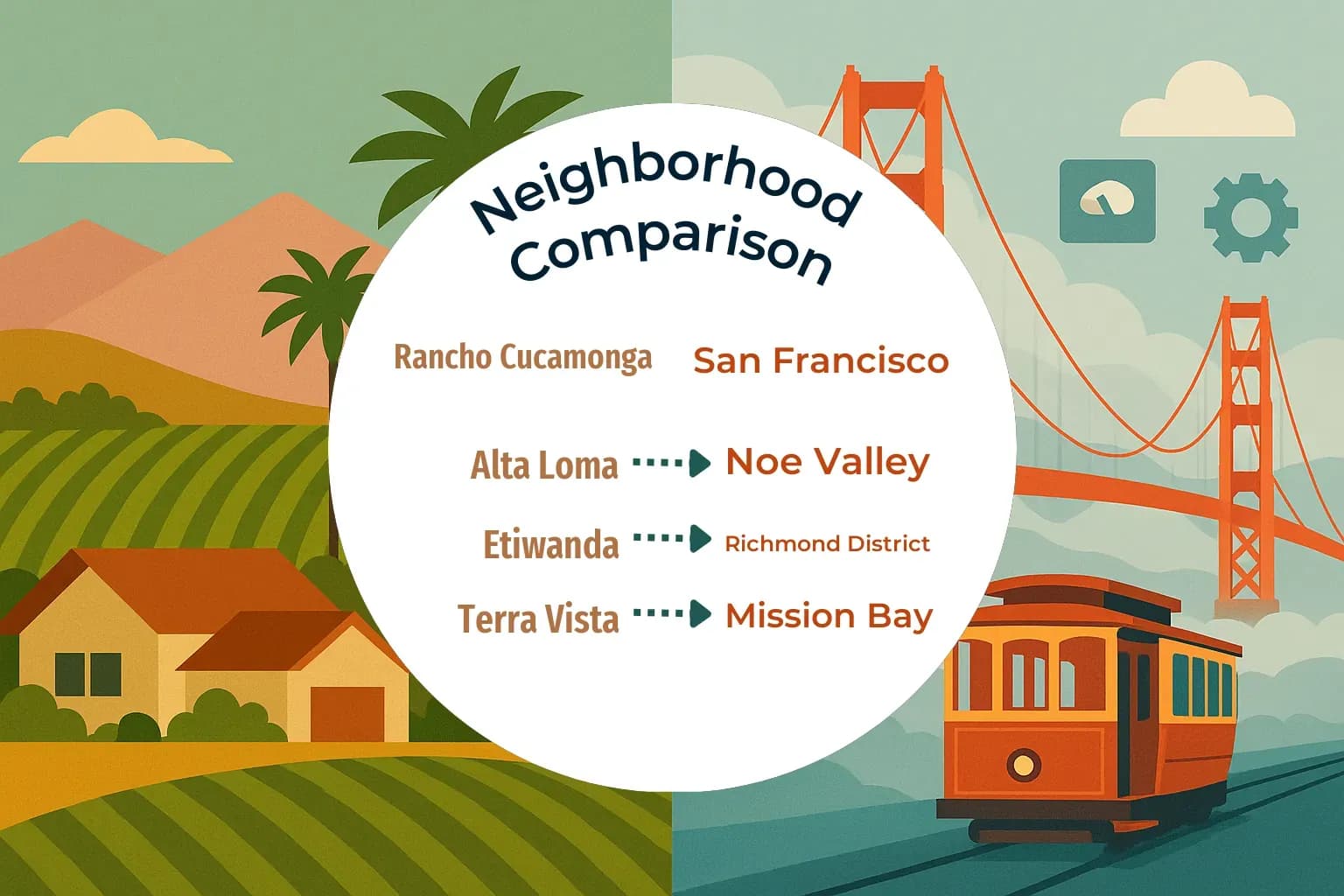 Rancho Cucamonga vs San Francisco Neighborhood Comparison