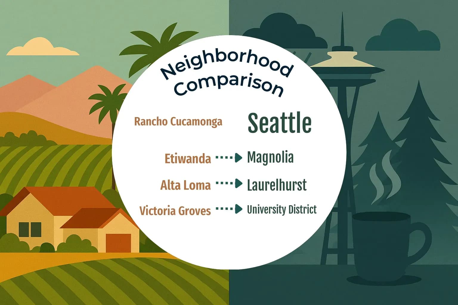 Rancho Cucamonga vs Seattle Neighborhood Comparison