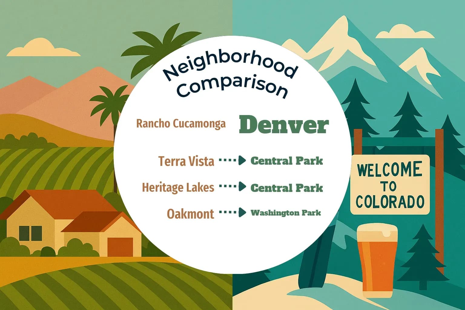 Rancho Cucamonga vs Denver Neighborhood Comparison