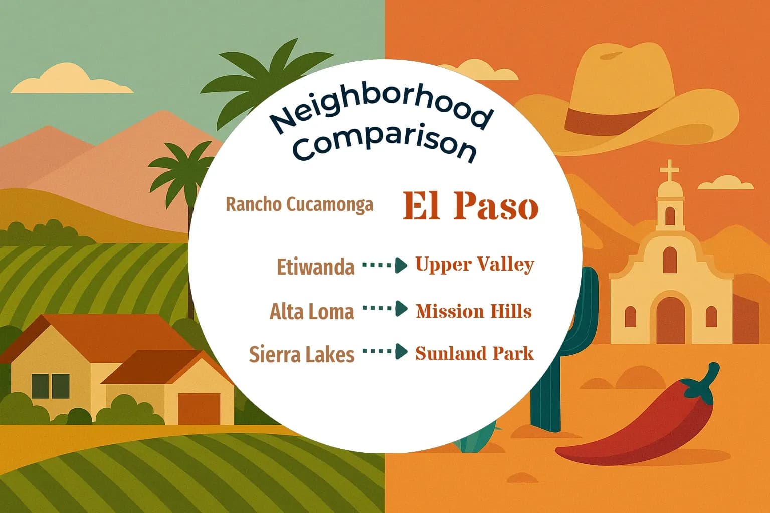 Rancho Cucamonga vs El Paso Neighborhood Comparison