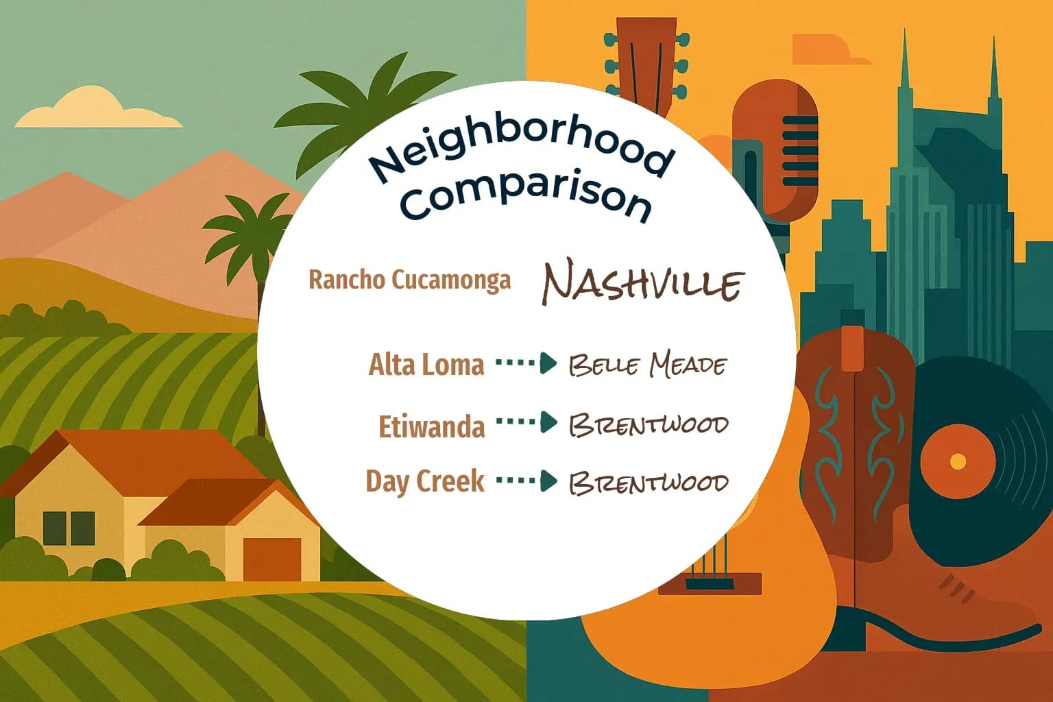 Rancho Cucamonga vs Nashville Neighborhood Comparison