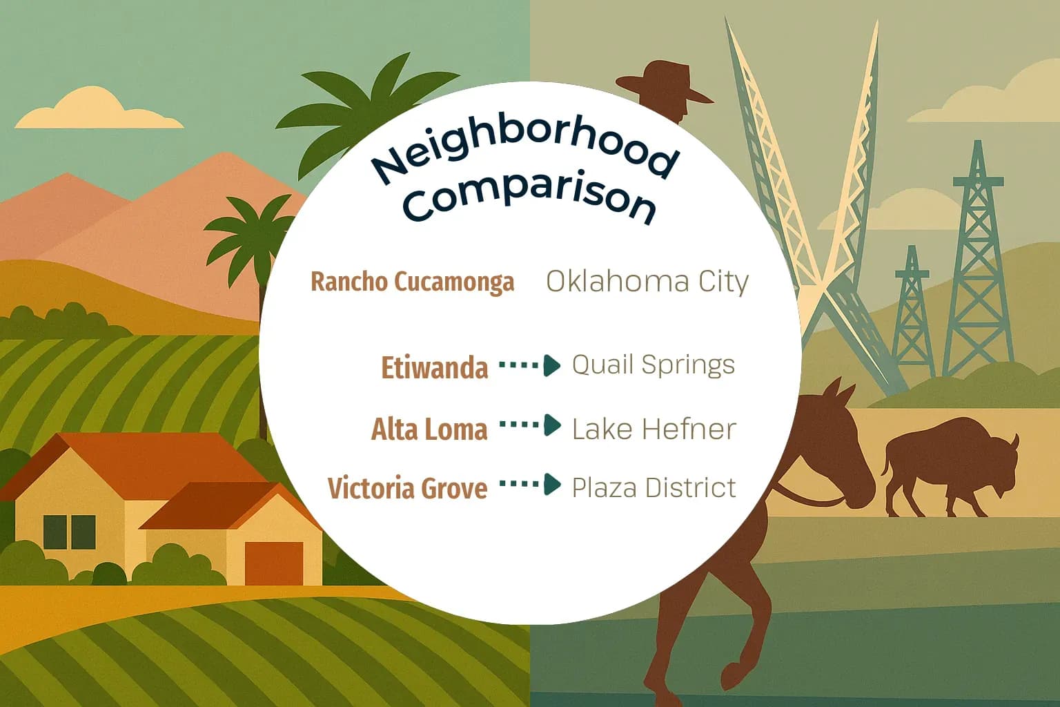 Rancho Cucamonga vs Oklahoma City Neighborhood Comparison