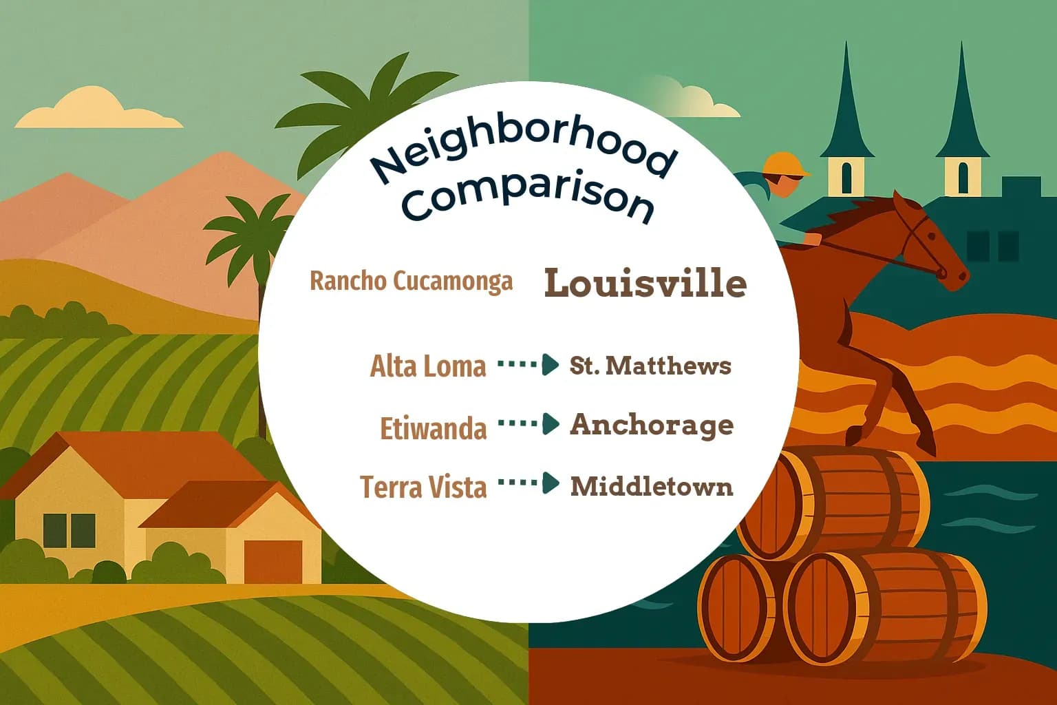 Rancho Cucamonga vs Louisville Neighborhood Comparison
