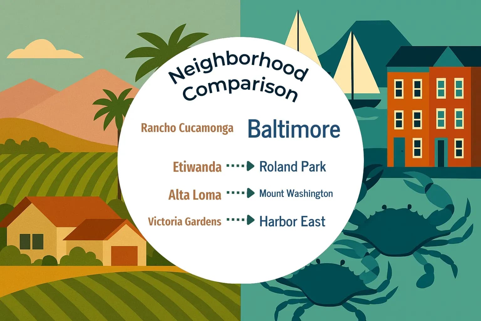 Rancho Cucamonga vs Baltimore Neighborhood Comparison