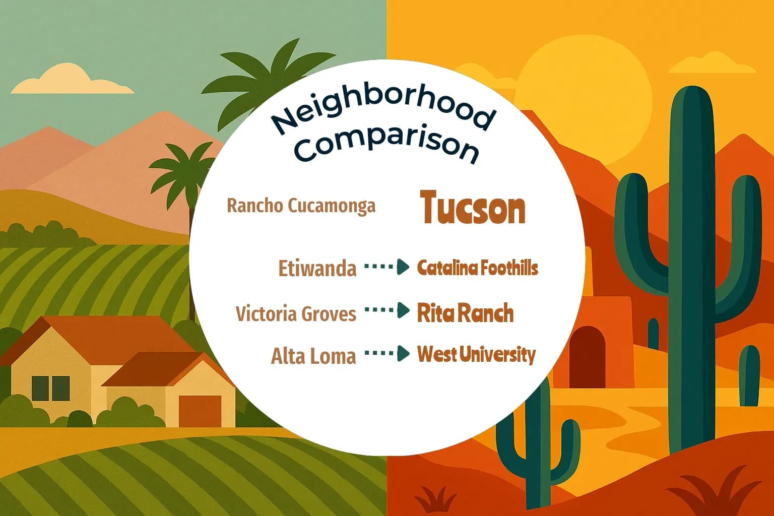 Rancho Cucamonga vs Tucson Neighborhood Comparison