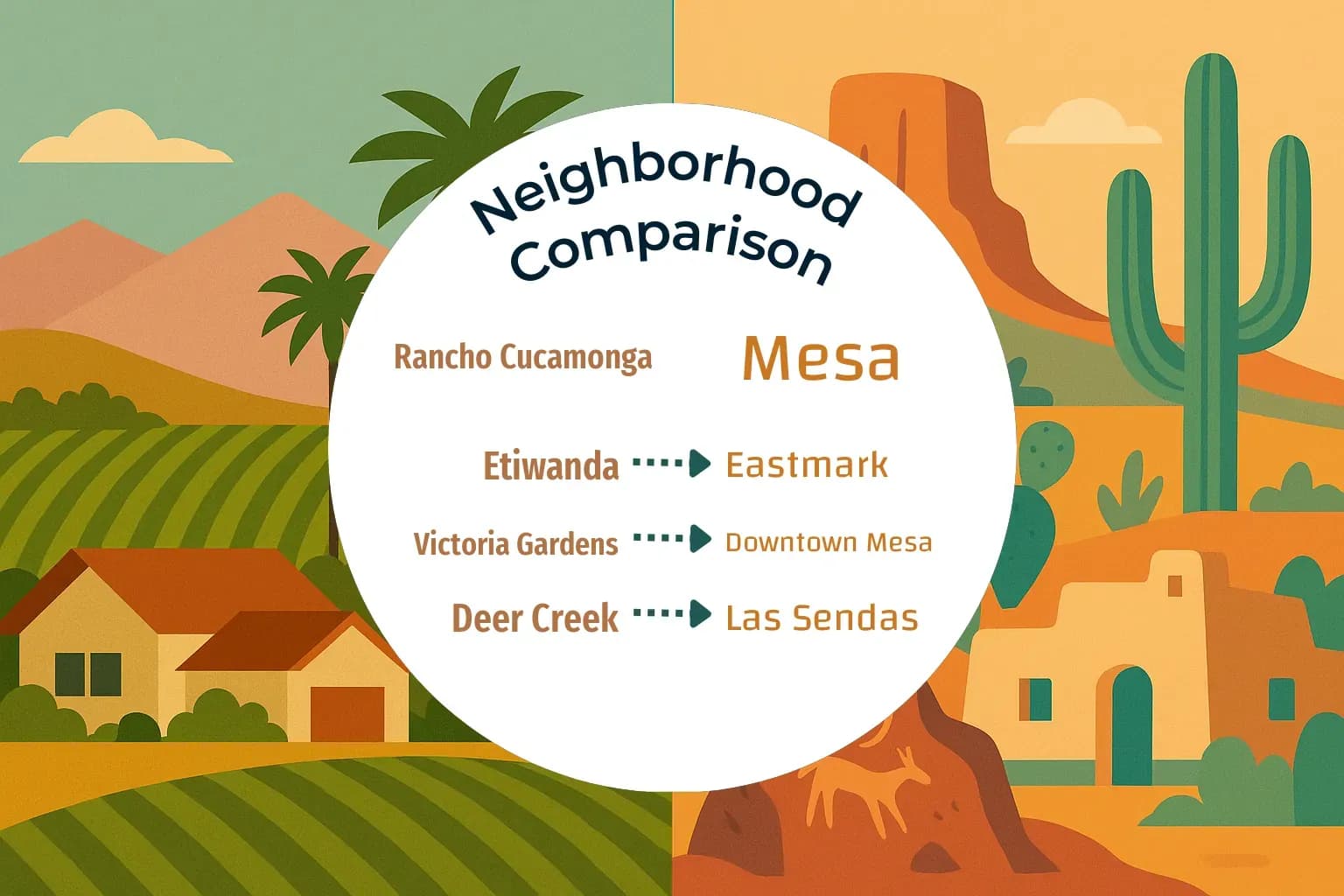 Rancho Cucamonga vs Mesa Neighborhood Comparison