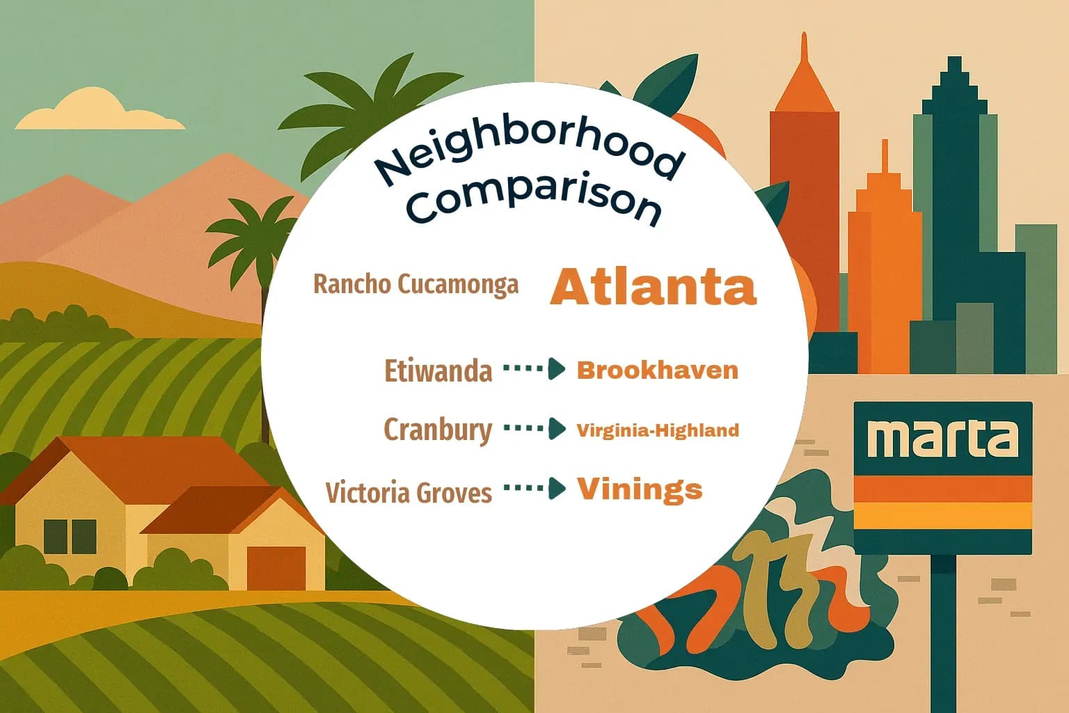 Rancho Cucamonga vs Atlanta Neighborhood Comparison