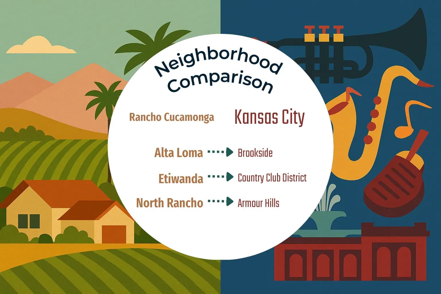Rancho Cucamonga vs Kansas City Neighborhood Comparison