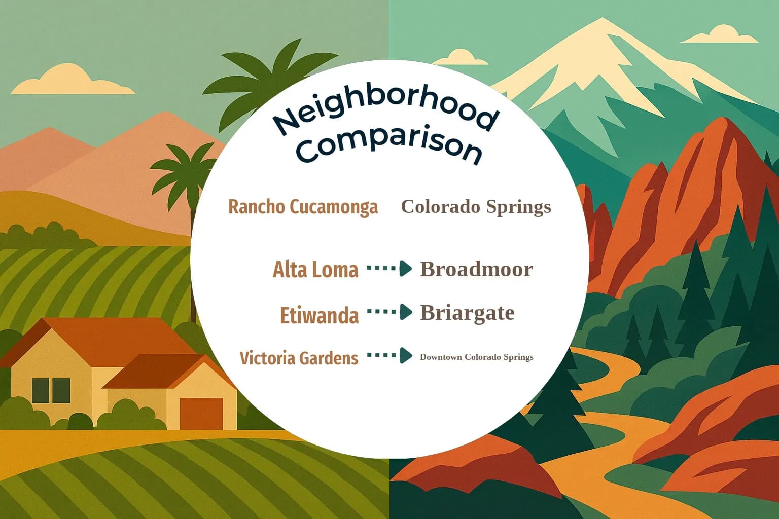 Rancho Cucamonga vs Colorado Springs Neighborhood Comparison