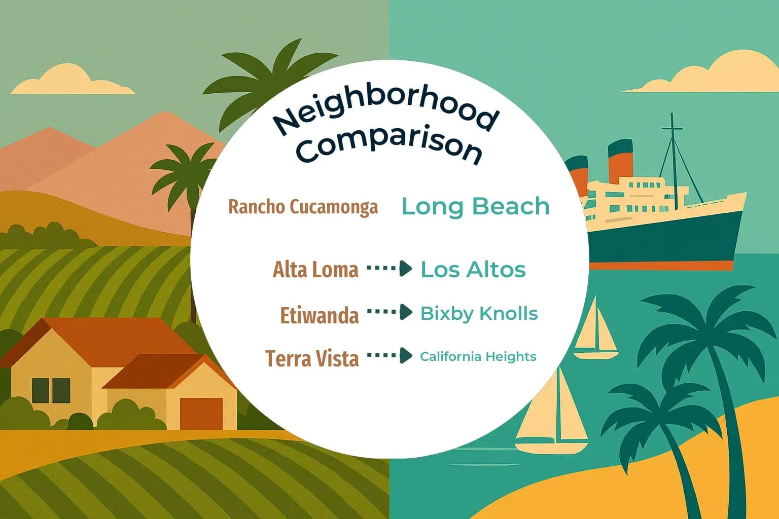 Rancho Cucamonga vs Long Beach Neighborhood Comparison