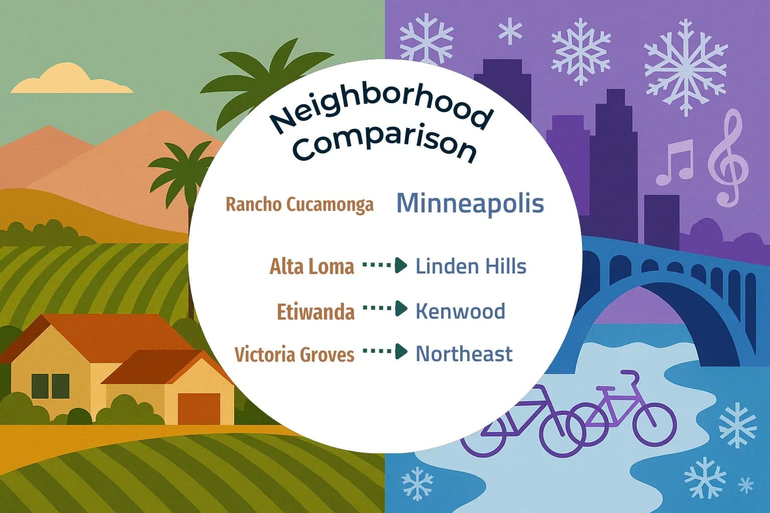 Rancho Cucamonga vs Minneapolis Neighborhood Comparison