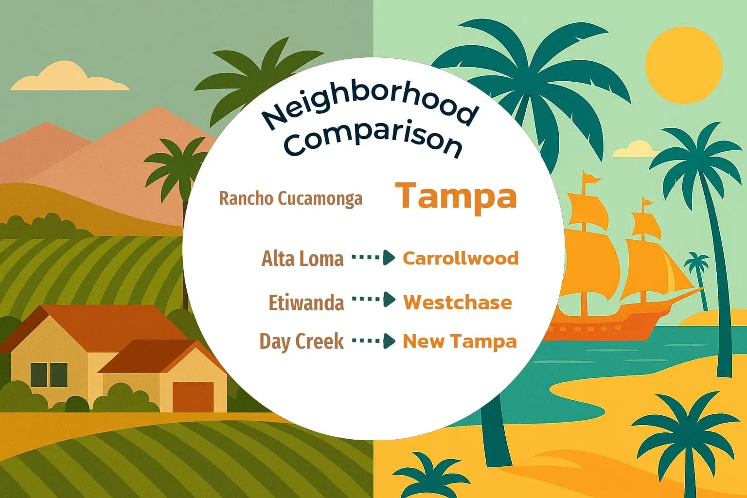 Rancho Cucamonga vs Tampa Neighborhood Comparison