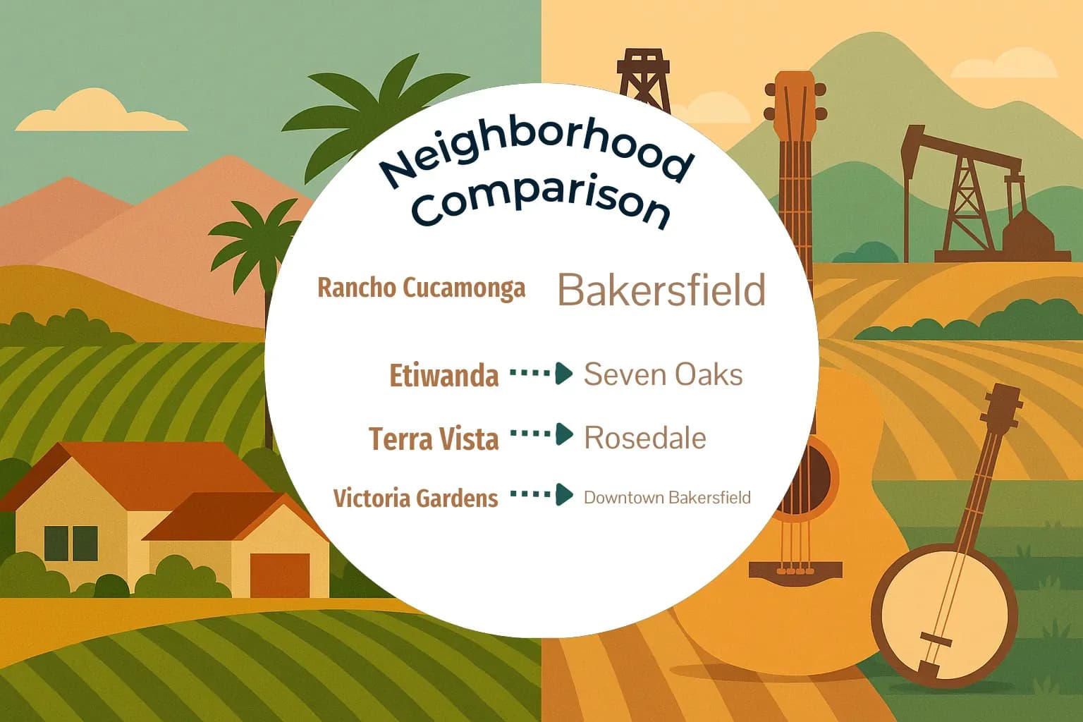 Rancho Cucamonga vs Bakersfield Neighborhood Comparison