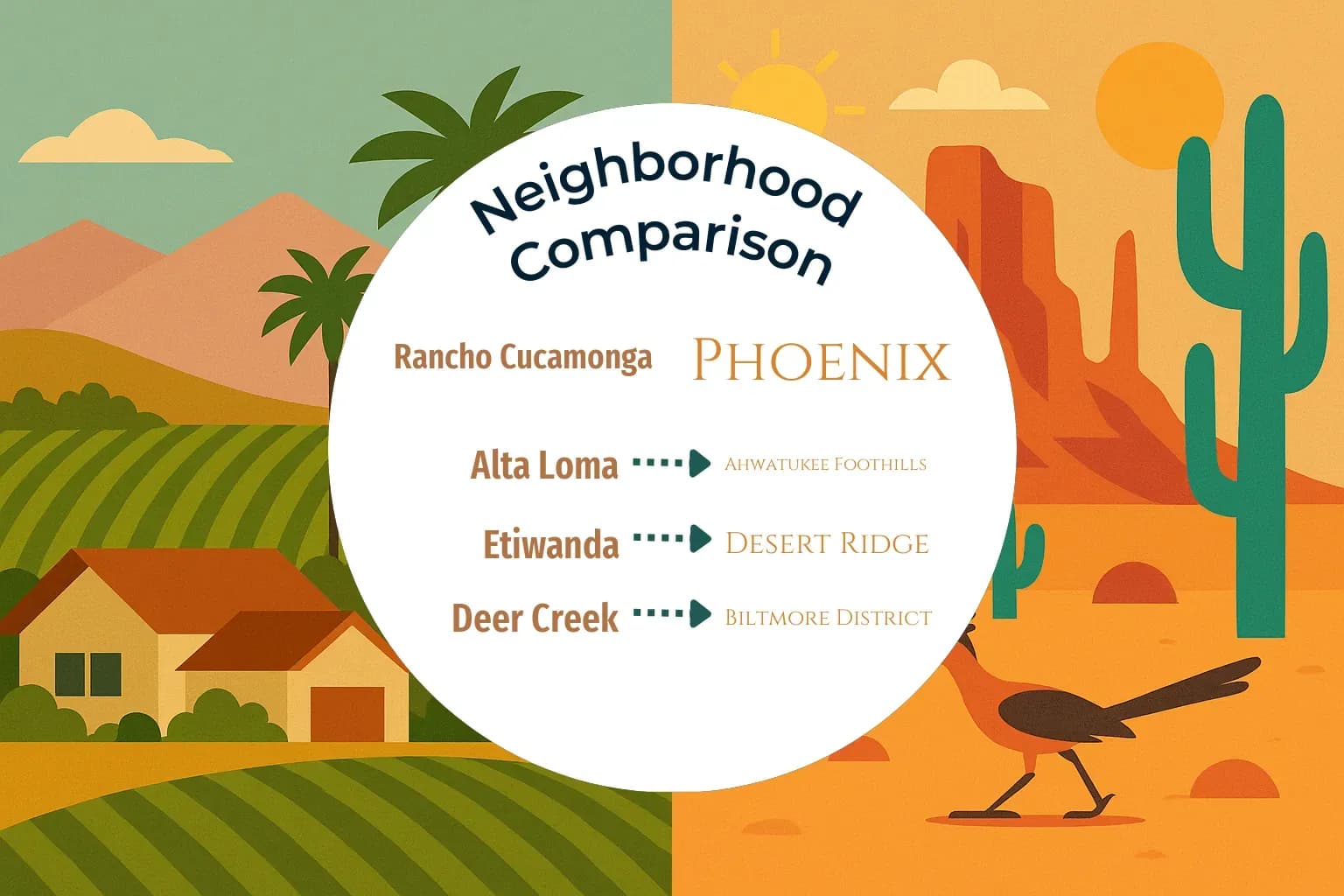 Rancho Cucamonga vs Phoenix Neighborhood Comparison
