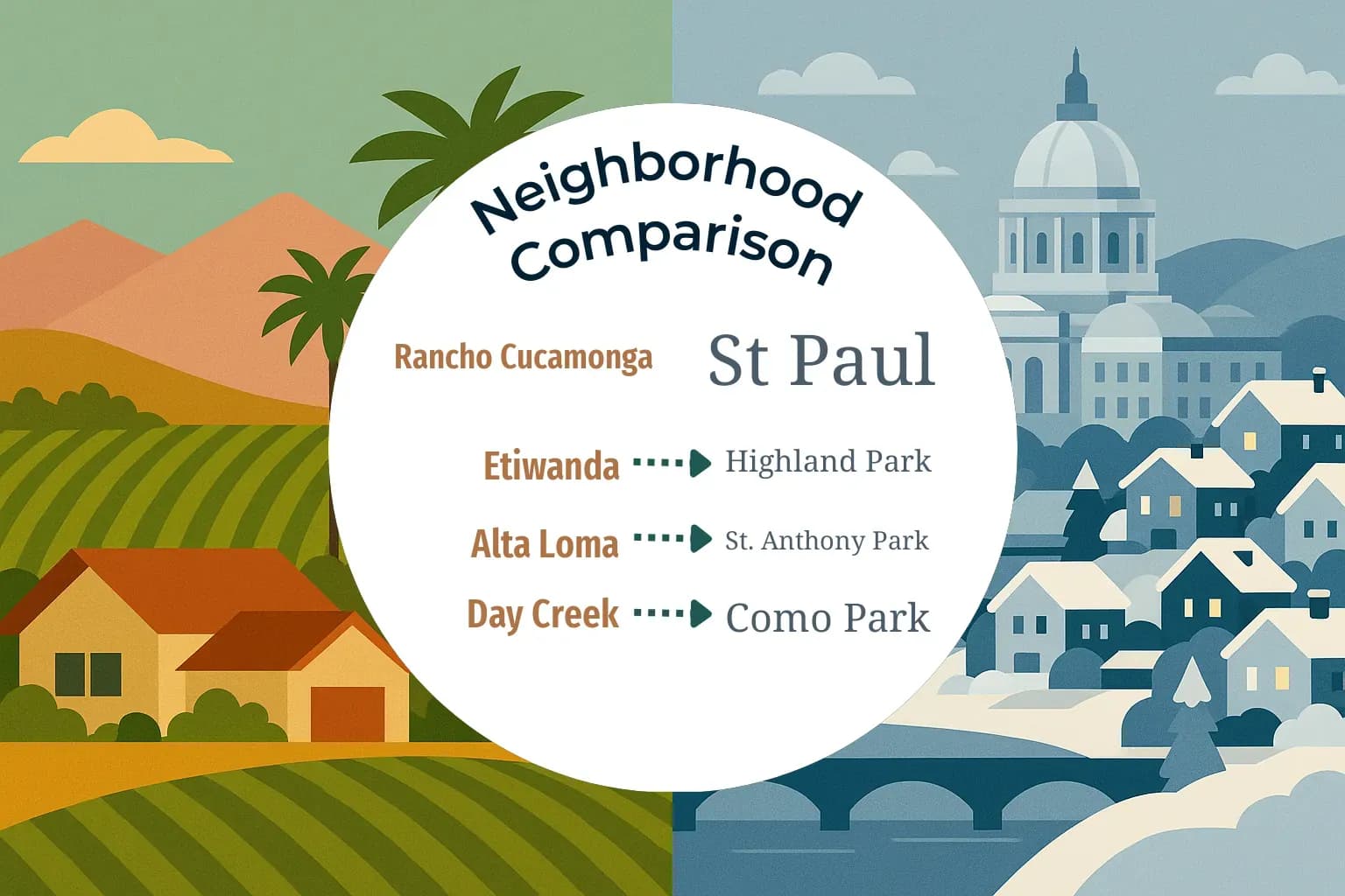 Rancho Cucamonga vs St. Paul Neighborhood Comparison
