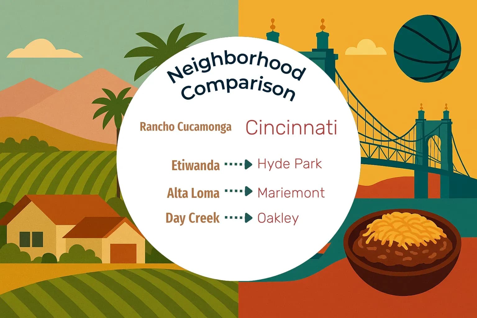 Rancho Cucamonga vs Cincinnati Neighborhood Comparison