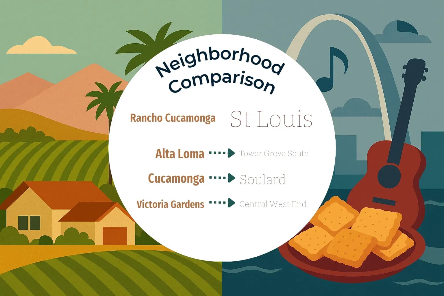 Rancho Cucamonga vs St. Louis Neighborhood Comparison