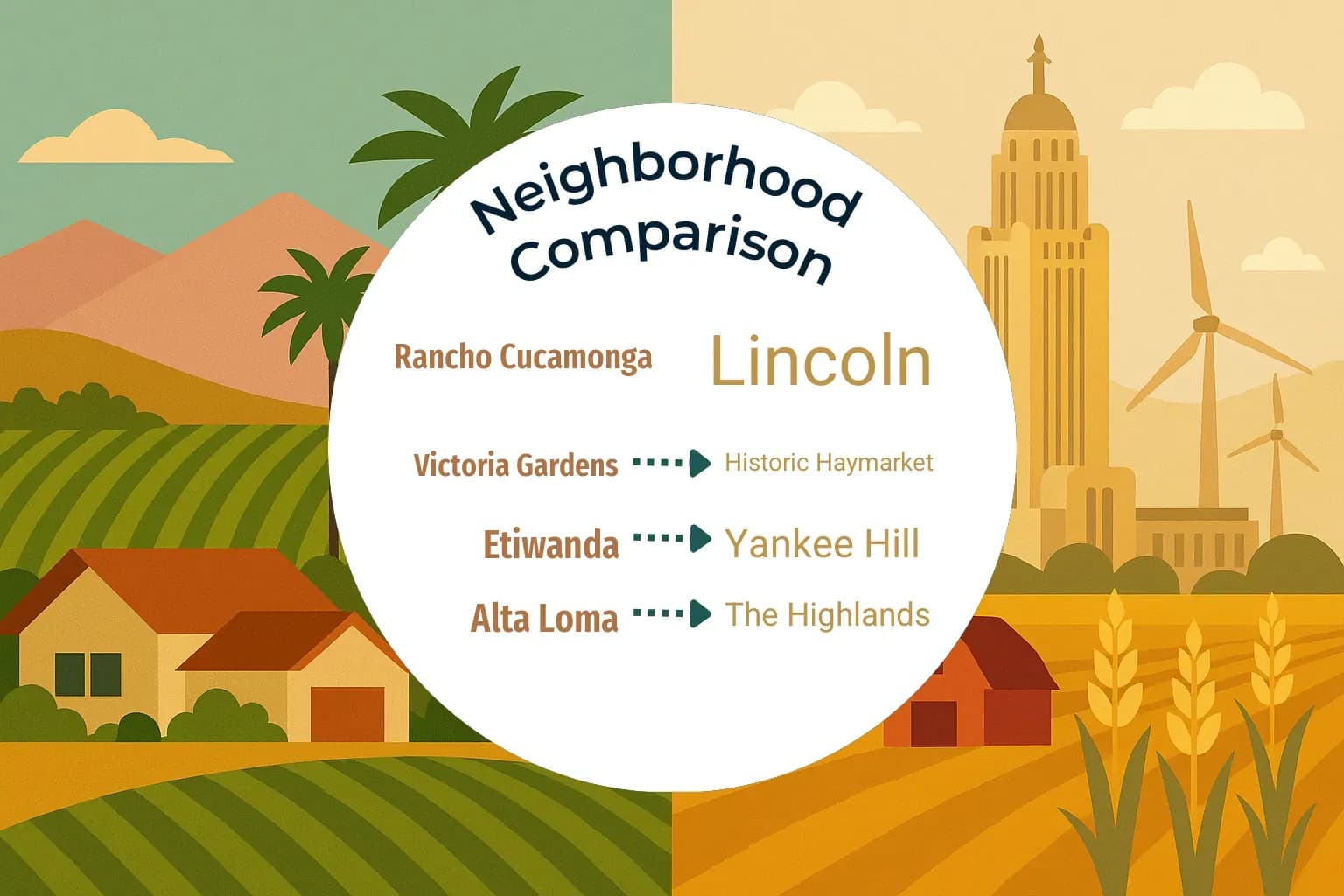 Rancho Cucamonga vs Lincoln Neighborhood Comparison