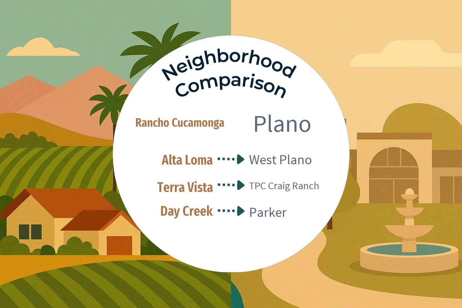 Rancho Cucamonga vs Plano Neighborhood Comparison