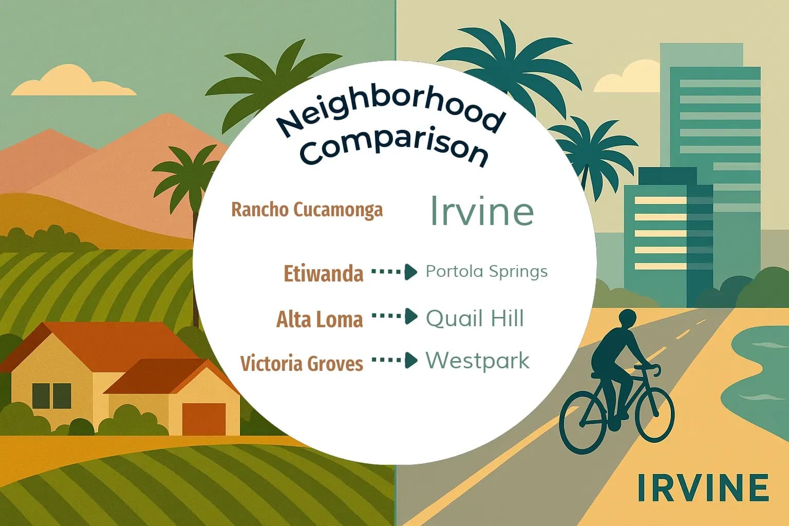 Rancho Cucamonga vs Irvine Neighborhood Comparison