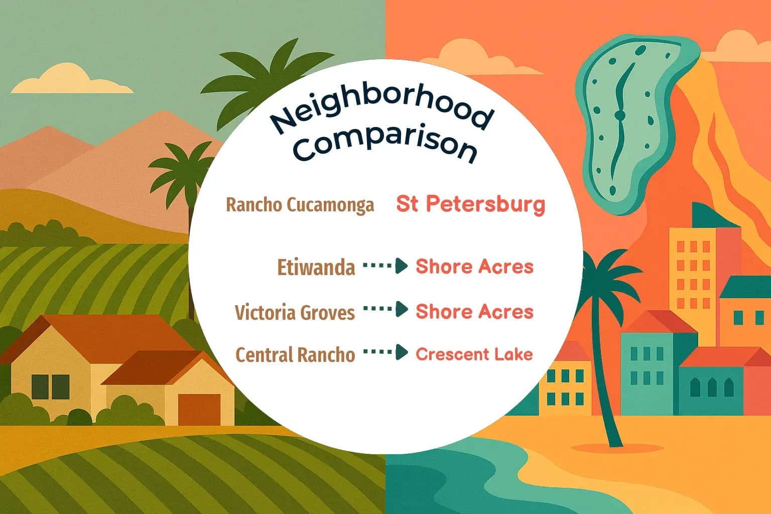 Rancho Cucamonga vs St. Petersburg Neighborhood Comparison