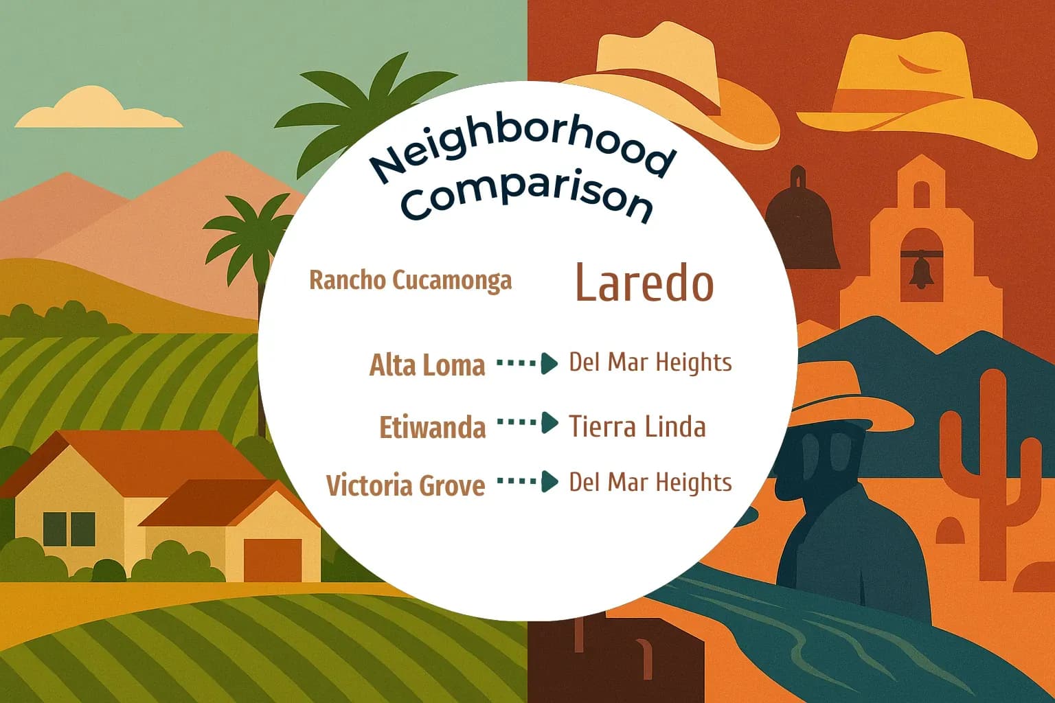 Rancho Cucamonga vs Laredo Neighborhood Comparison