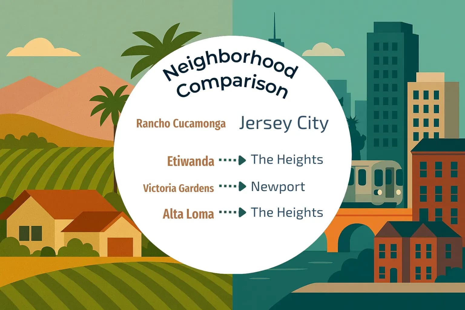 Rancho Cucamonga vs Jersey City Neighborhood Comparison