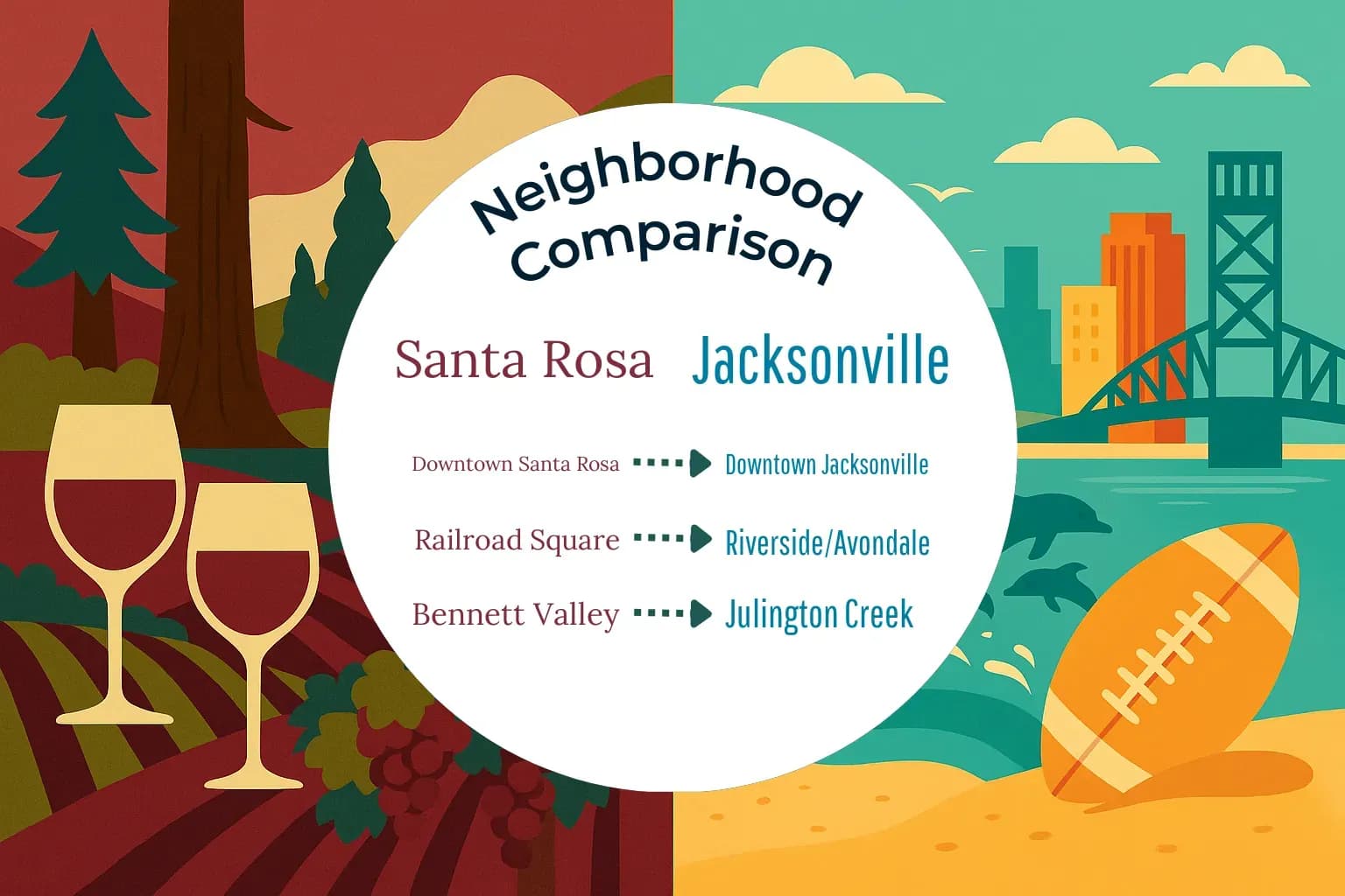 Santa Rosa vs Jacksonville Neighborhood Comparison