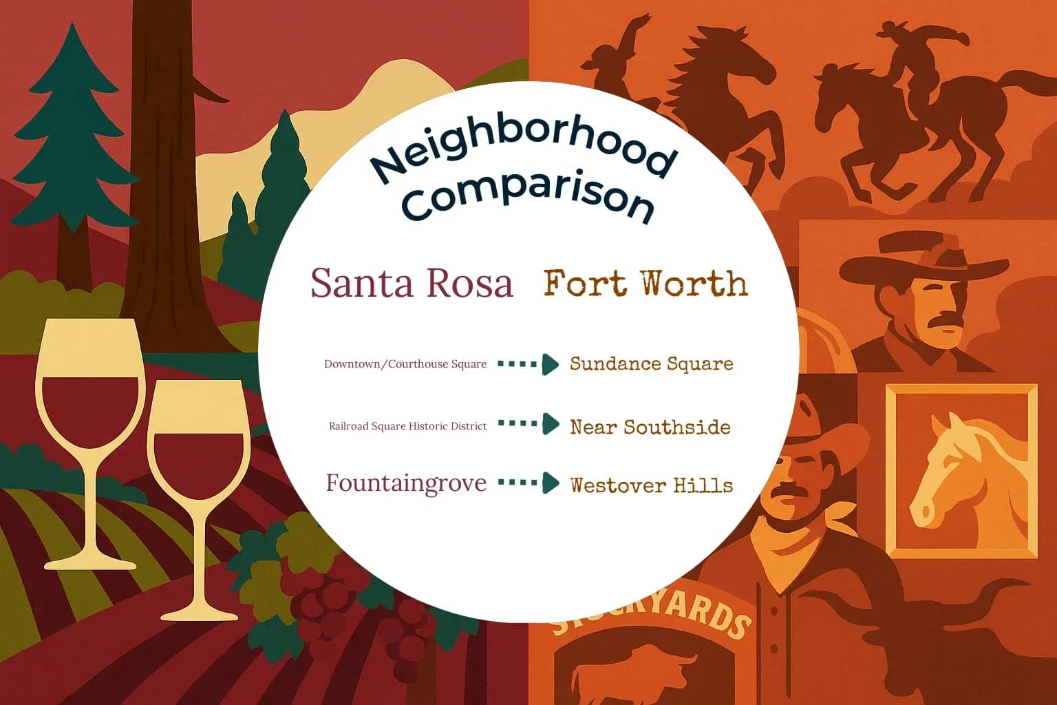 Santa Rosa vs Fort Worth Neighborhood Comparison